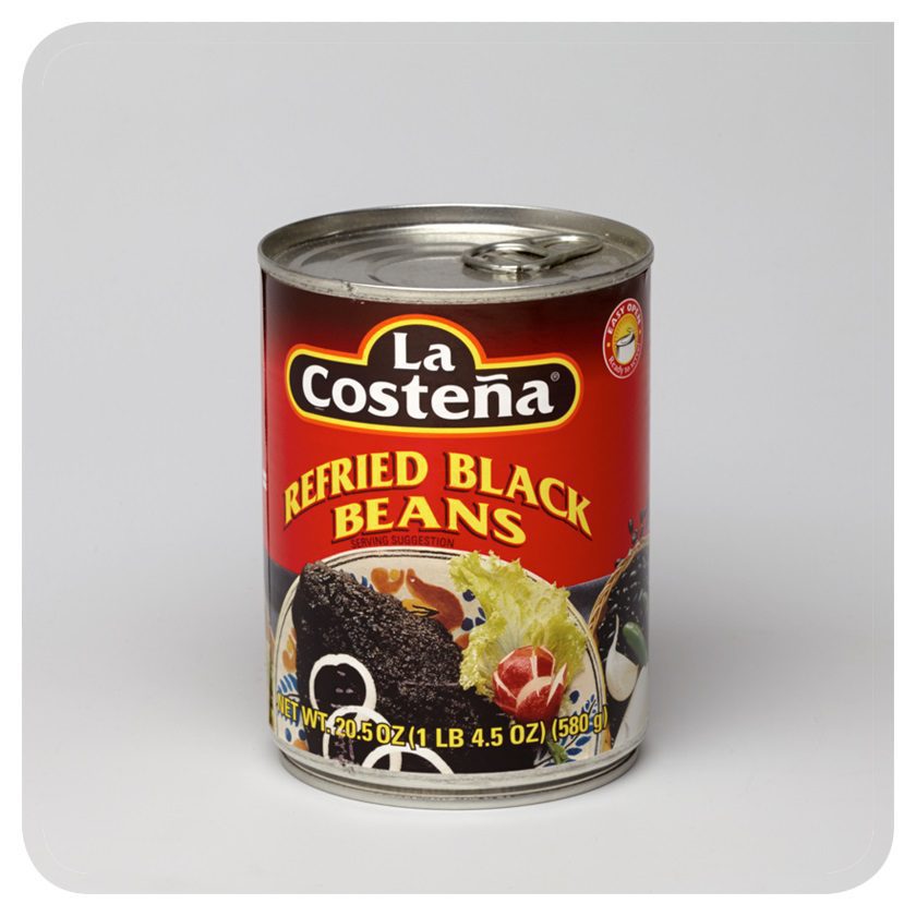 REFRIED BLACK BEANS LA COSTENA 12/580GR Corny Bakers